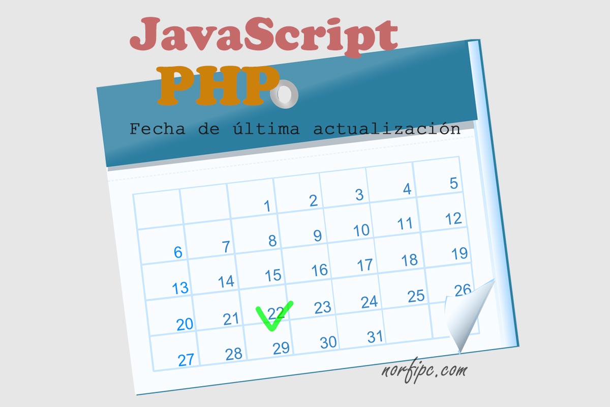 Mostrar la fecha de última actualización con JavaScript y PHP